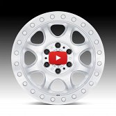 Black Rhino Venture Beadlock Machined Silver Custom Truck Wheels 4